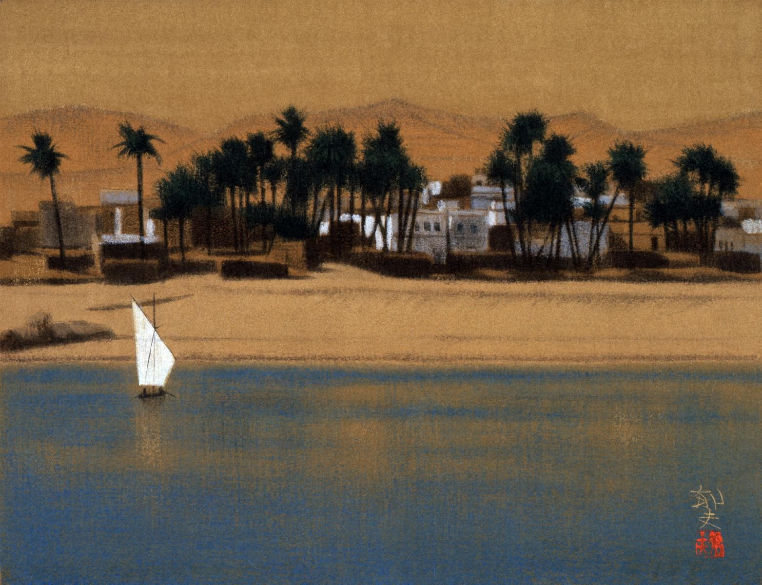 『ナイル河畔　アスワン・エジプト』の画像