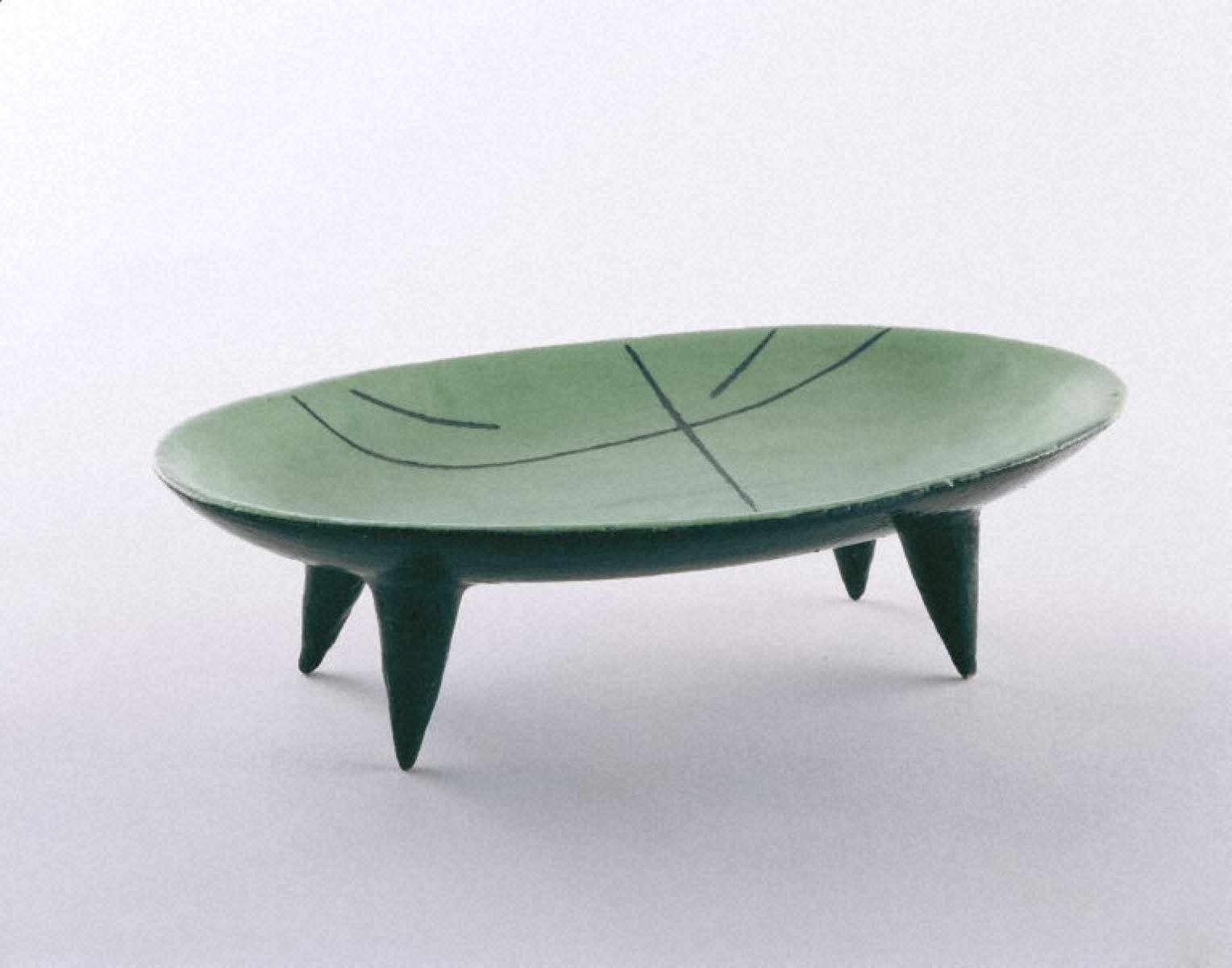 『グリーンのオードブル皿』の画像